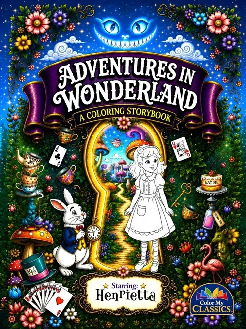 Sample coloring pages from Wonderland 1