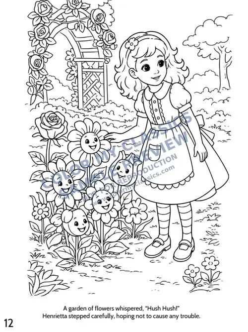 Sample coloring pages from Wonderland 6