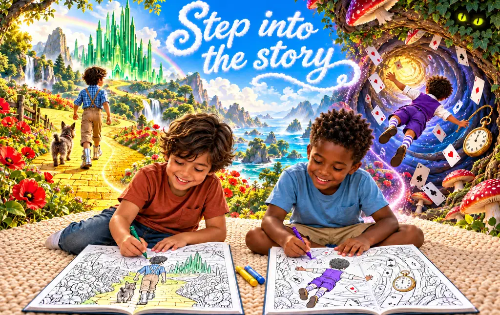 Personalized coloring storybooks starring YOU