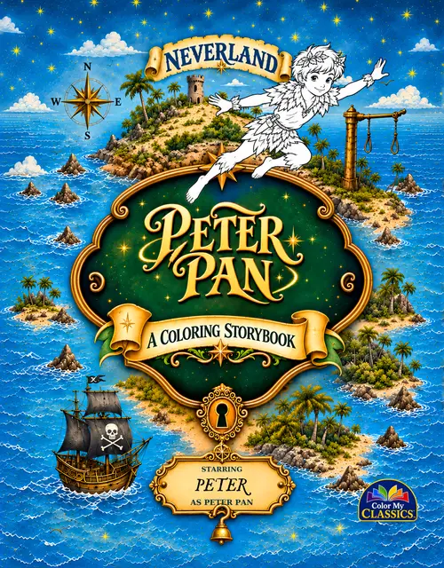 Sample coloring pages from Peter Pan 1