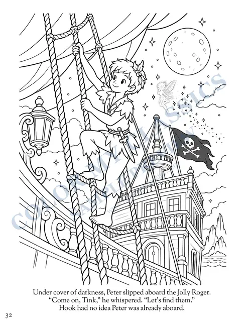 Sample coloring pages from Peter Pan 5